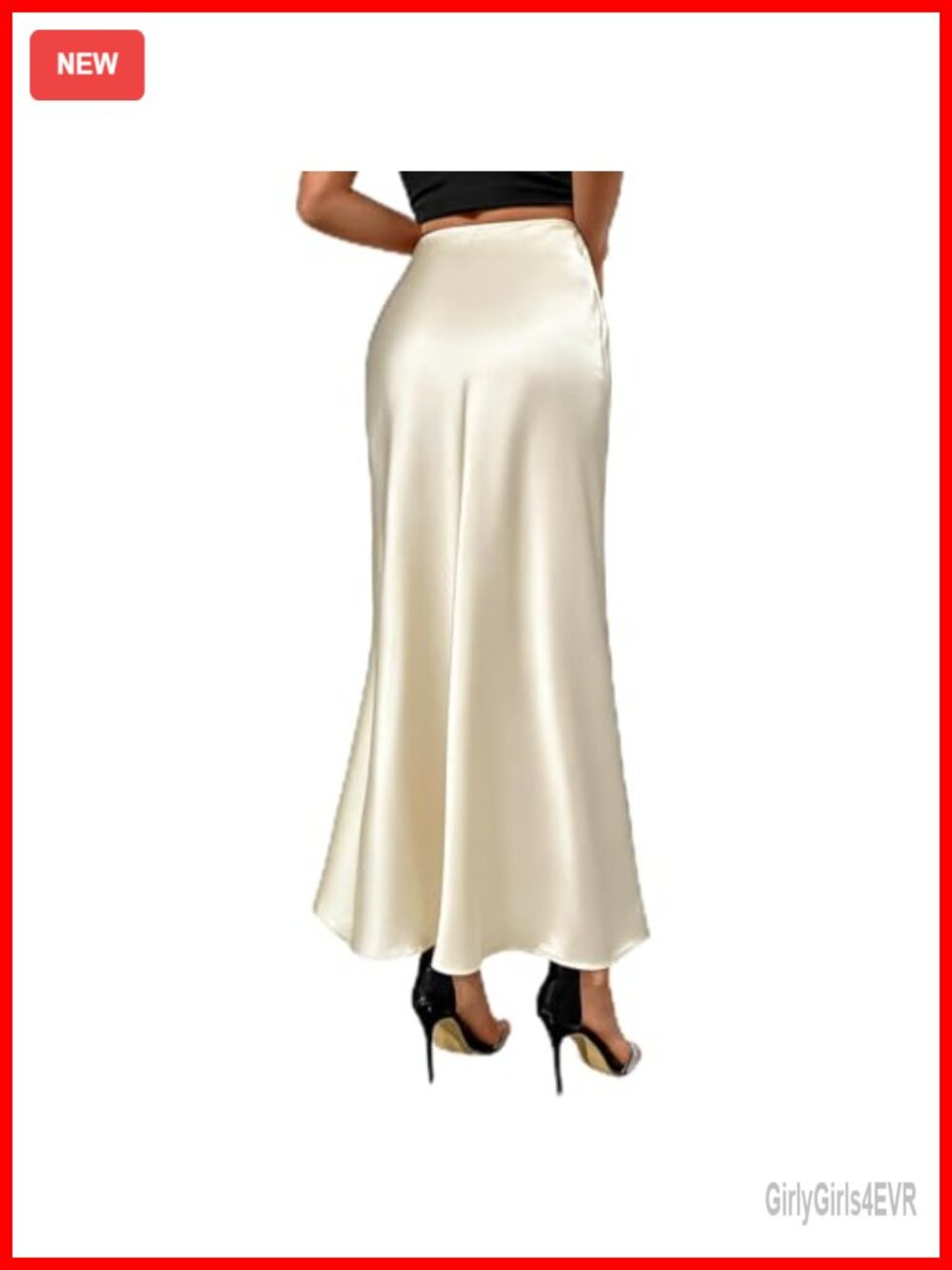 Women's Satin A-Line High Waist Maxi Skirt Polyester Summer